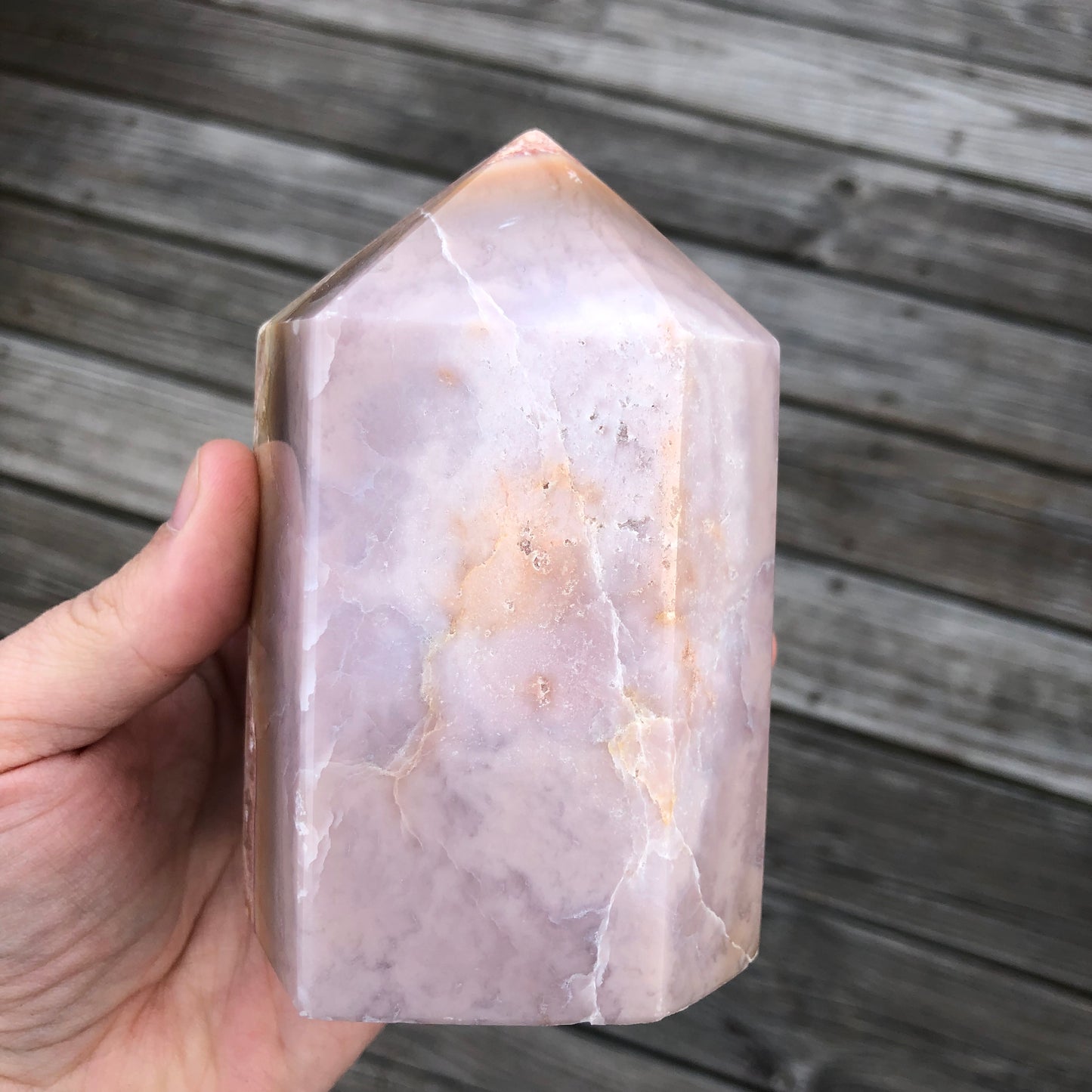 Pink Amethyst & Jasper Tower