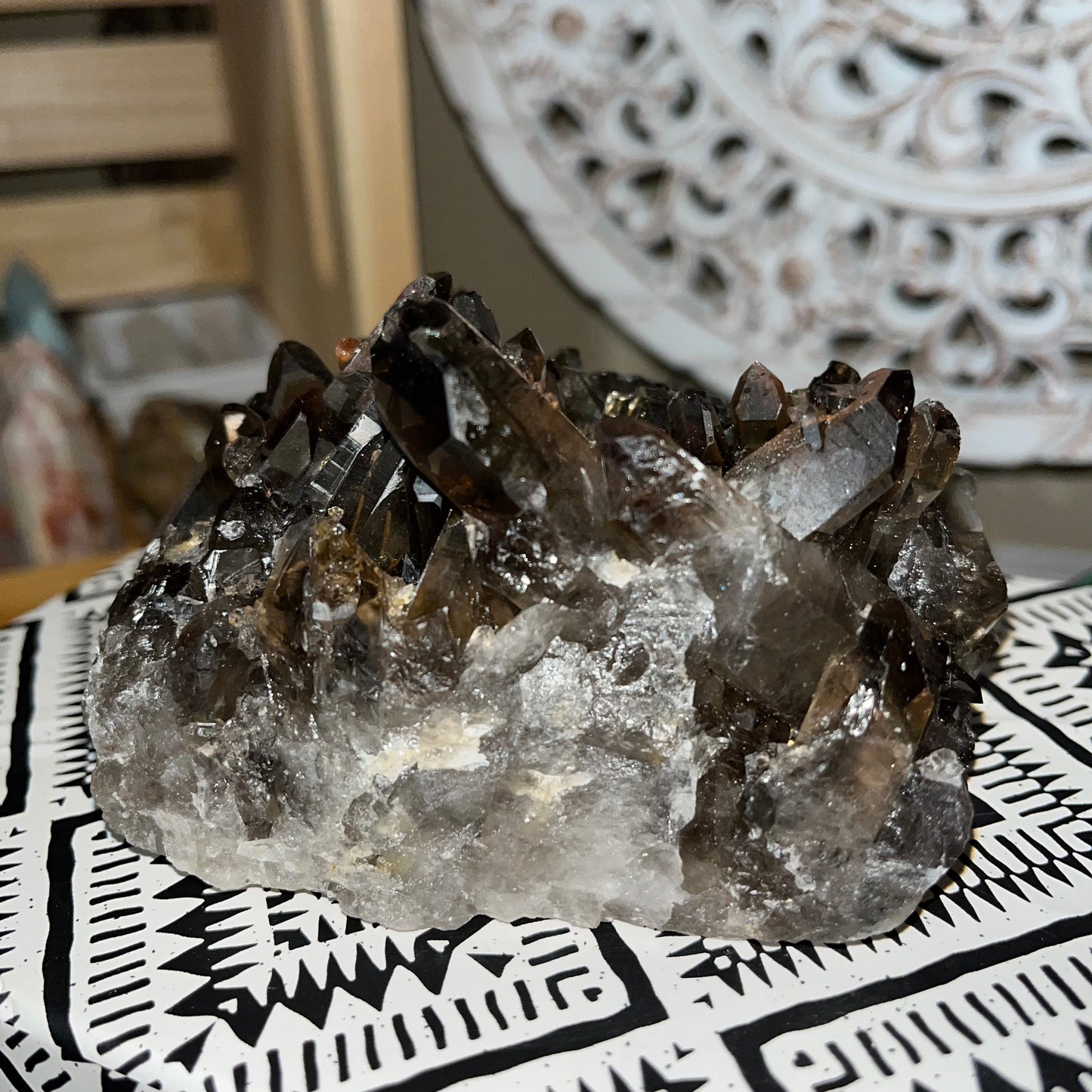 Smoky Quartz Cluster