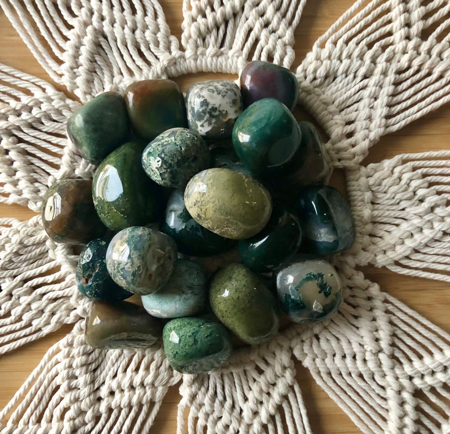 Moss Agate Tumble