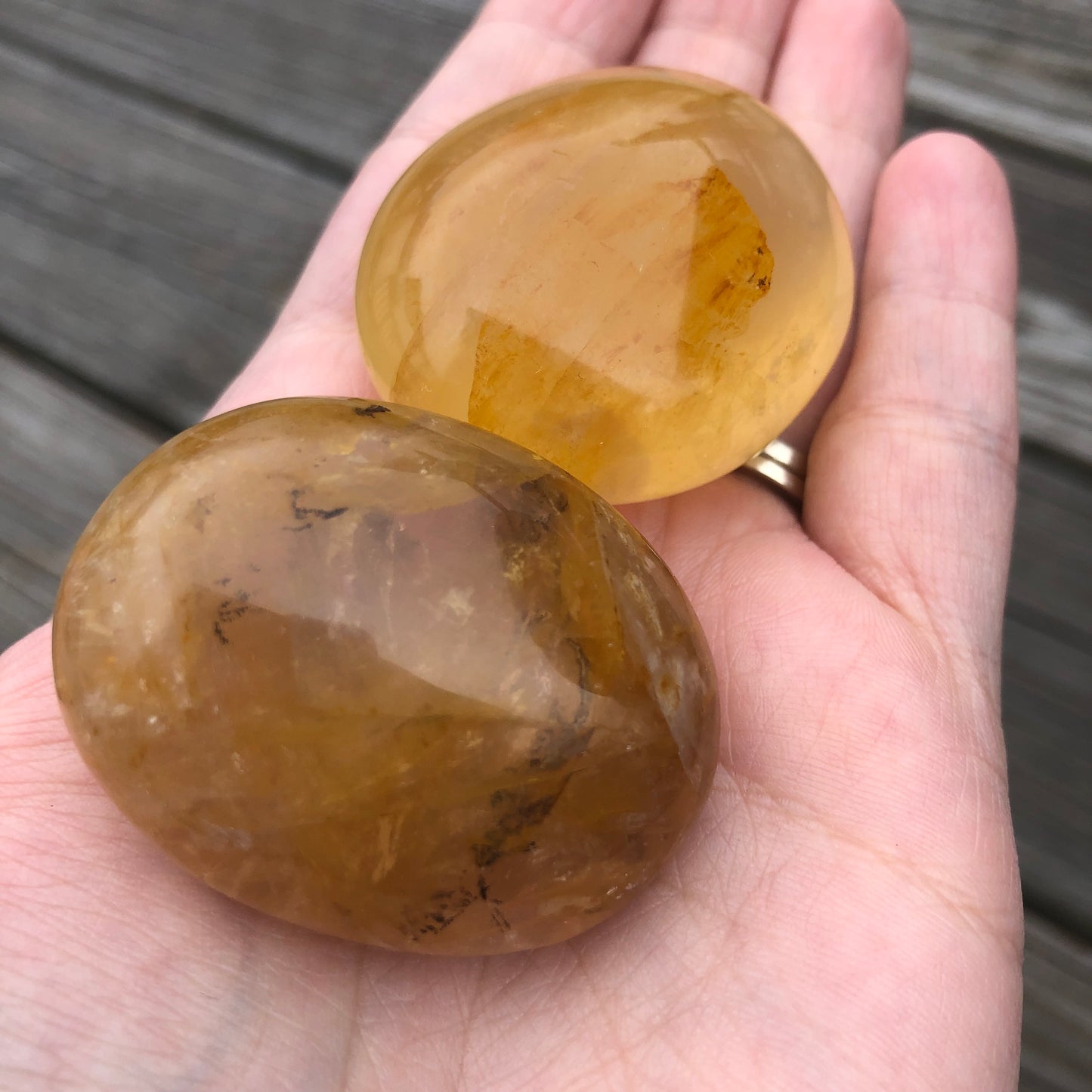 Golden Healer (Hematoid Quartz) Palm Pebble