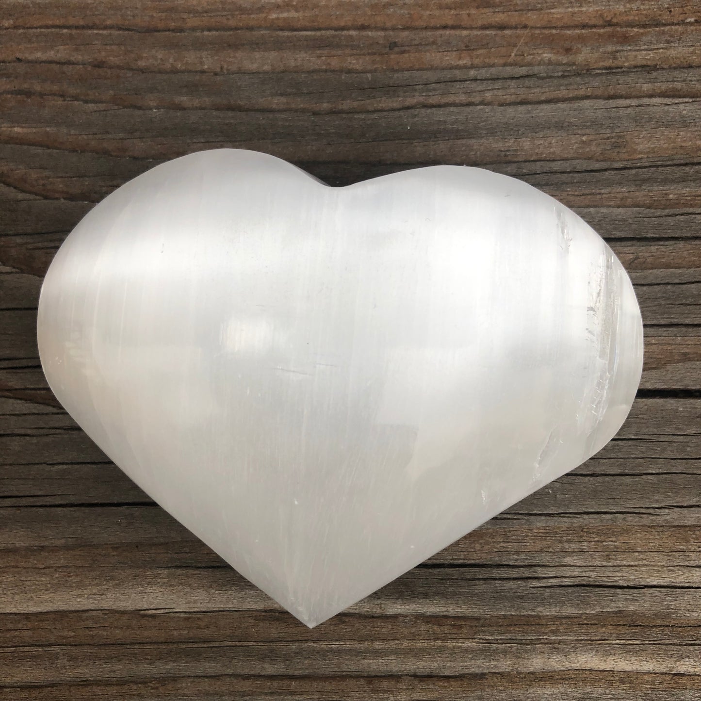 Selenite/Satin Spar Heart