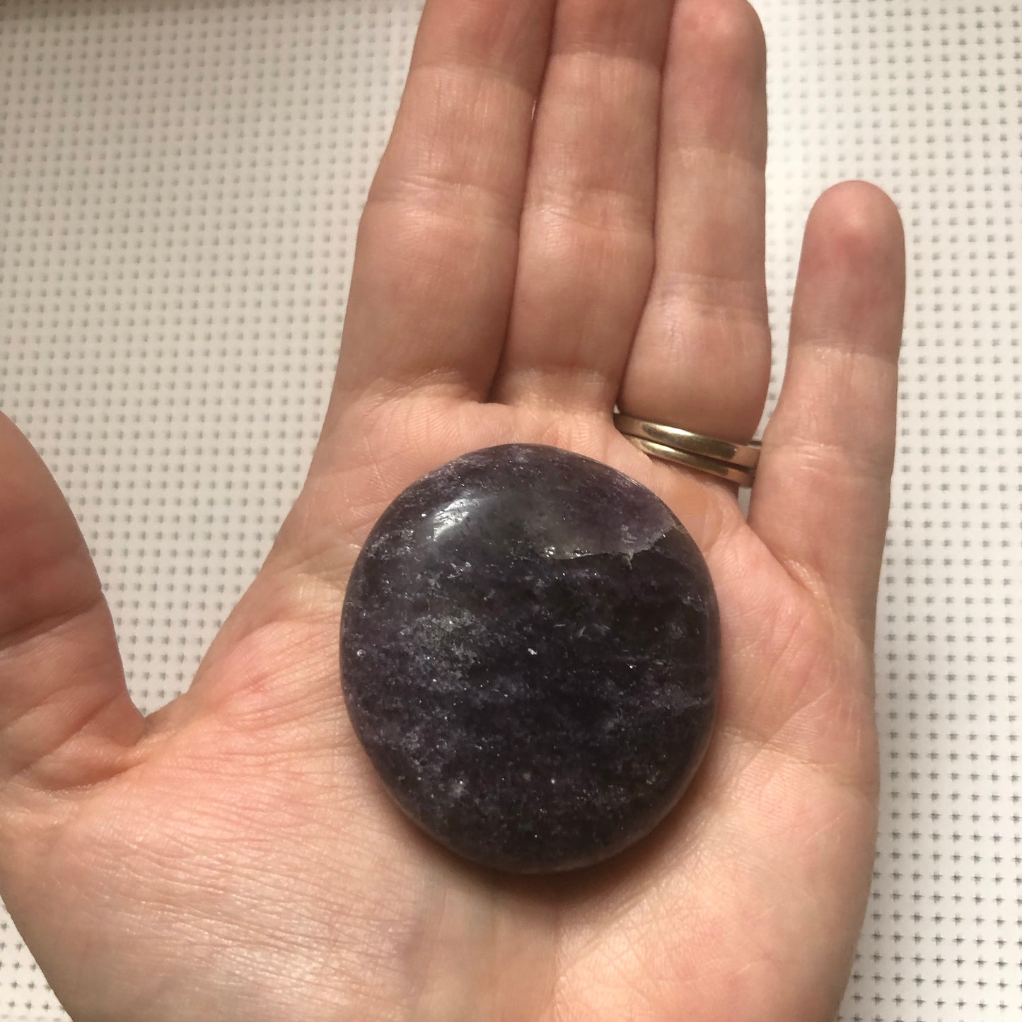 Lepidolite Palm Stone