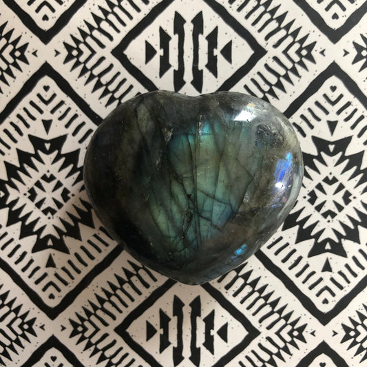 Labradorite Heart