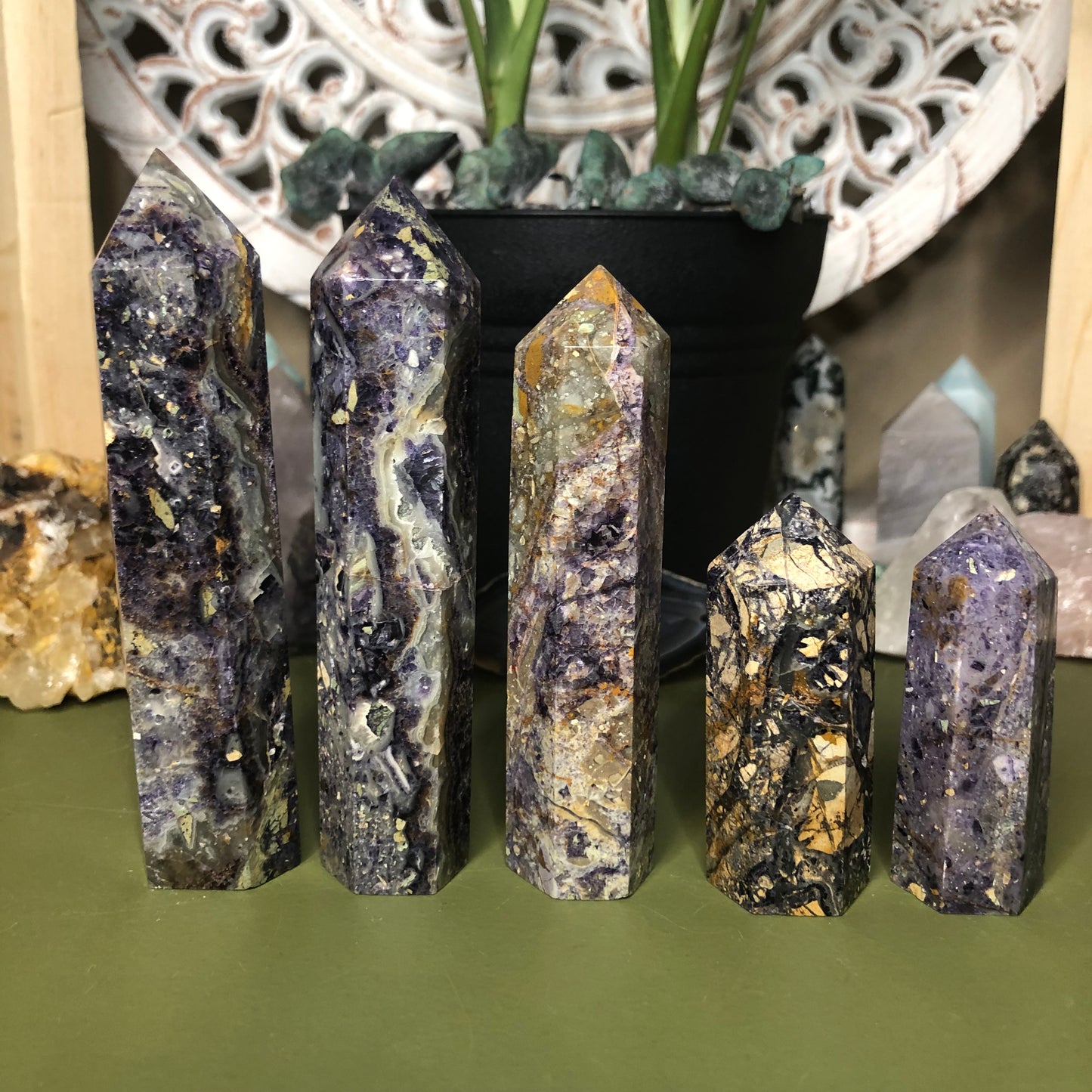 Brecciated Fluorite Tower